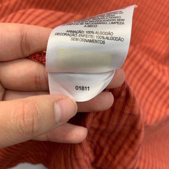 Columbia Shirt Mens XL Extra Large Red Yellow Plaid Cotton Button Up Collared - Picture 10 of 12